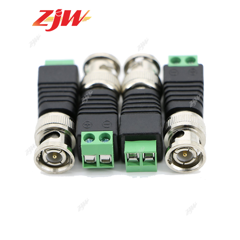 ZJW 5pcs BNC Male Plug Connector / video balun UTP to BNC