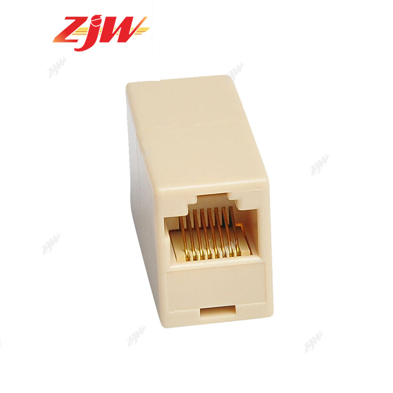 ZJW 5 Pcs 1/1 or 1/2 Rj45 Coupler Female to Female Network Cable LAN Connector Extender