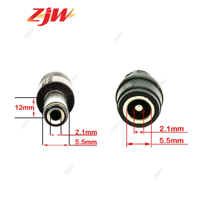 ZJW DC Power 1 to 2 3 4 6 8 Way Splitter Connector Plug Cable 5.5mm*2.1mm for CCTV Camera LED