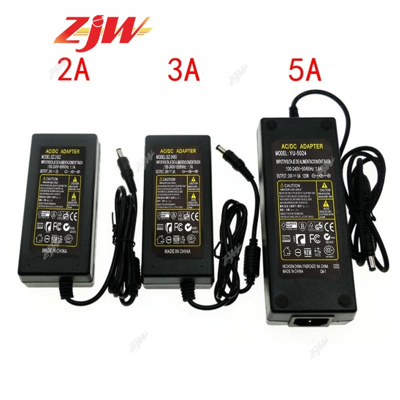 ZJW DC24V Adapt 2A / 3A / 5A Power Supply 24V LED Power Adaptor