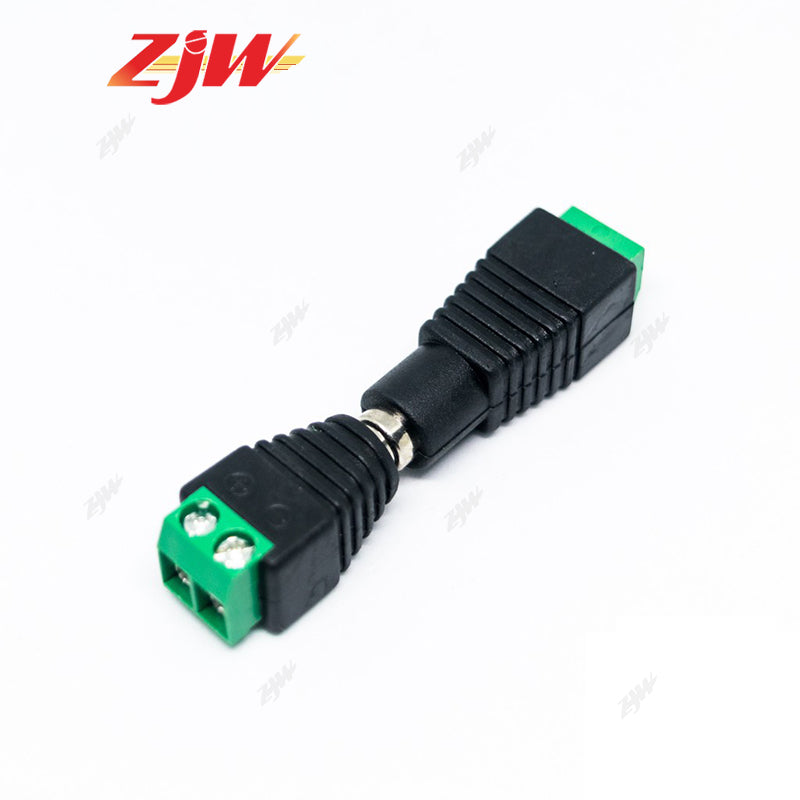ZJW 5pcs/ 5pair DC Barrel Jack Adaptor CCTV Connectors 5.5 x 2.1mm CCTV Male/ Female Connectors