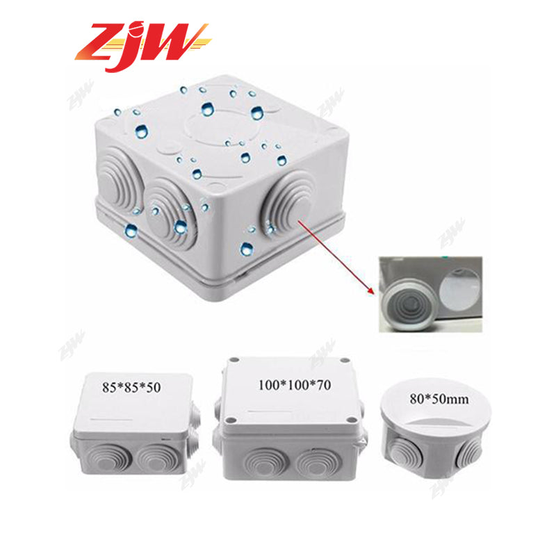 ZJW IP65 Waterproof CCTV Junction Box Enclosure 100x100x70mm 85x85x50mm Outdoor Box