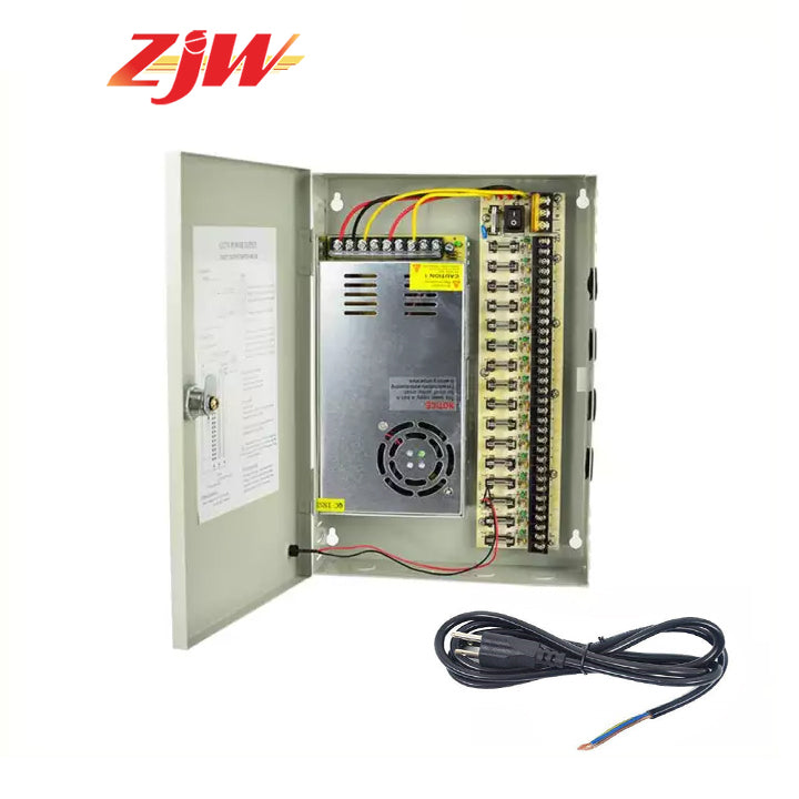 ZJW 4/9/18 Channel 12V 5A/10A/20A/30A Fused Centralized Distributed Power Supply  With Box