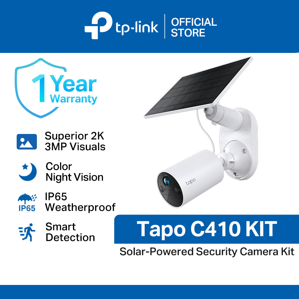 Tapo C410 Kit | 2K | 3 MP | Solar-Powered | CCTV | Outdoor | Security | Camera | Kit