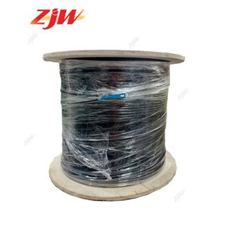 ZJW 1 Core Fiber Optic Cable 500m 1 Core Fiber Optic Cable 1KM Pure Black (FRP) Outdoor FOC