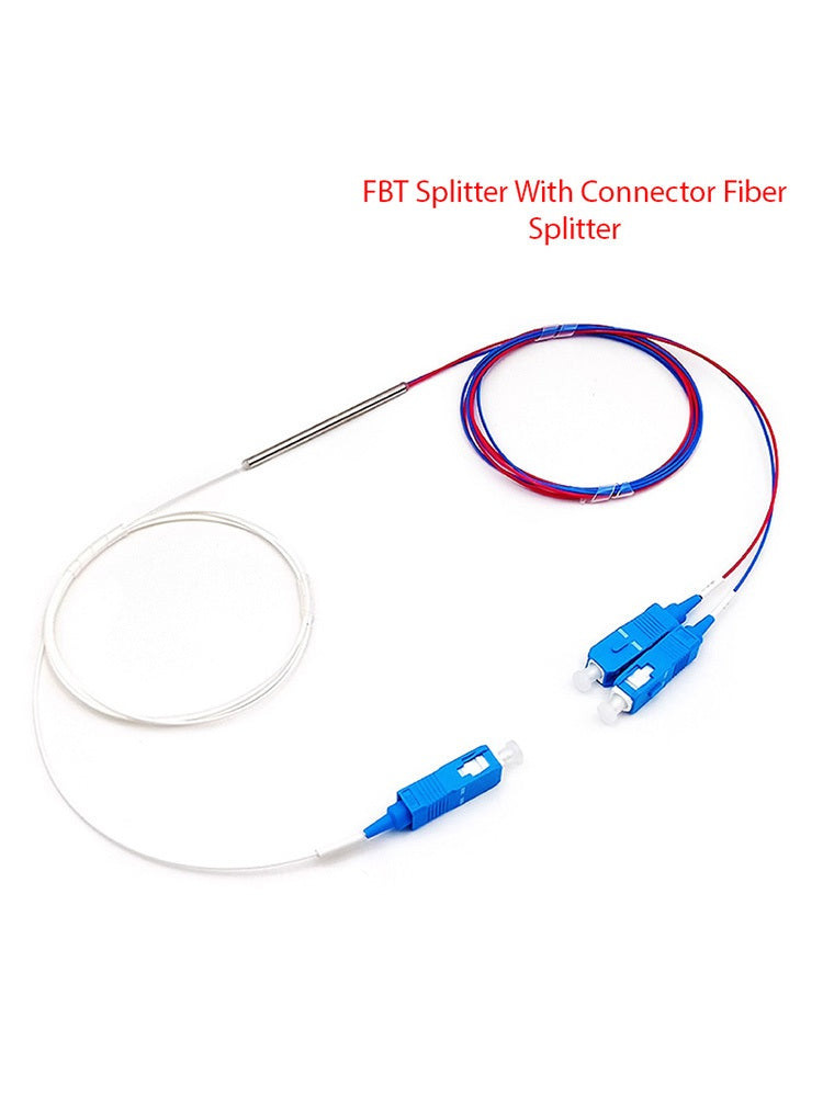 ZJW Fiber  1:2  FBT Splitter  Connector Fiber Splitter SC/UPC Ratio 50/50 60/40 70/30 75/25 80/20