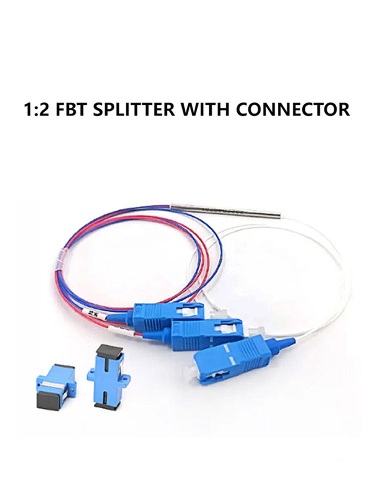 ZJW Fiber  1:2  FBT Splitter  Connector Fiber Splitter SC/UPC Ratio 50/50 60/40 70/30 75/25 80/20