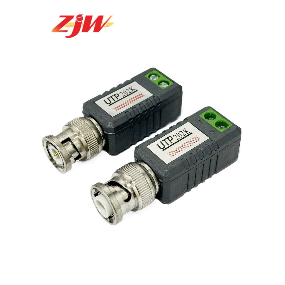 ZJW 1 pares 1080P AHD/HD-CVI/TVI/CVBS HD Video Balun Transmitter Cat5 Cat6 Video Balun