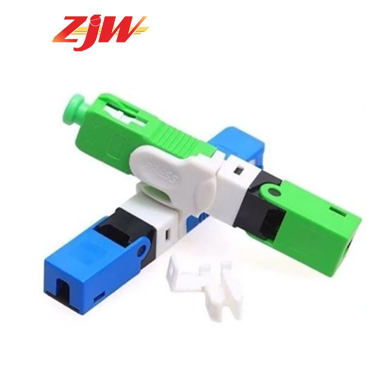ZJW 1 Box (100PCS) SC-UPC Connector Fast Connector Embedded Fiber Optic Square connector Closed Tail