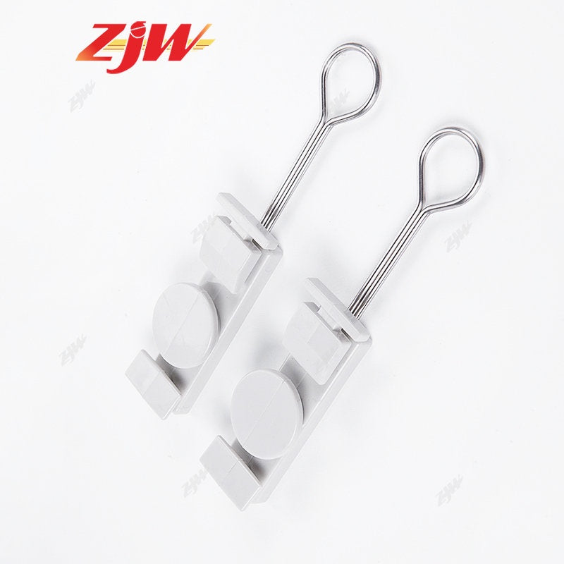 ZJW 10pcs F Clamp Non TELCO FTTH Tools S Type Fiber fixing Parts Clamp for Drop Cable Fiber
