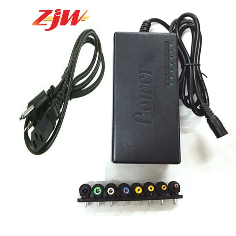ZJW 96W Universal Power Supply Charger 8 Tips For PC Laptop  AC/DC Power Adapter Indicator Charger