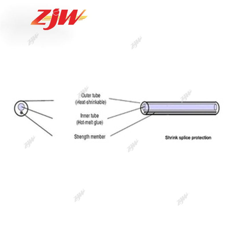 ZJW 100pcs 60mm Fiber Sleeves Fiber Heat Shrink Tube Fiber Pipe Fusion Splicer Protection Sleeve