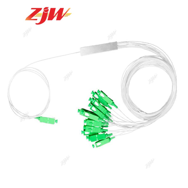 ZJW 1x2 1x4 1x8 1x16 PLC Splitter SC / APC SM 0.9mm g657a1 PVC 1m FTTH Optical Fiber Beam Splitter