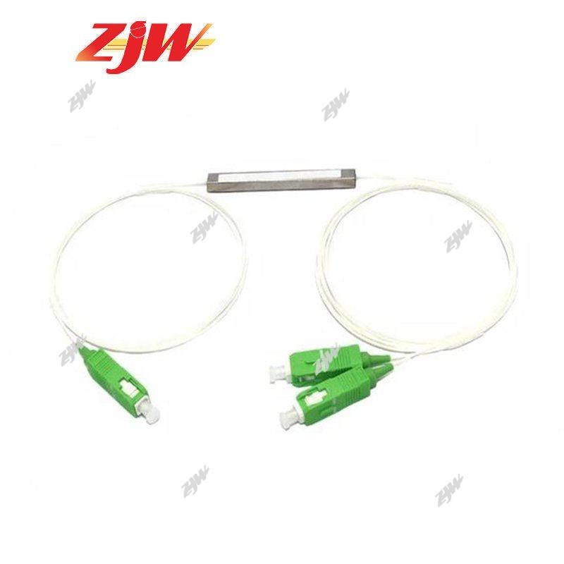 ZJW 1x2 1x4 1x8 1x16 PLC Splitter SC / APC SM 0.9mm g657a1 PVC 1m FTTH Optical Fiber Beam Splitter