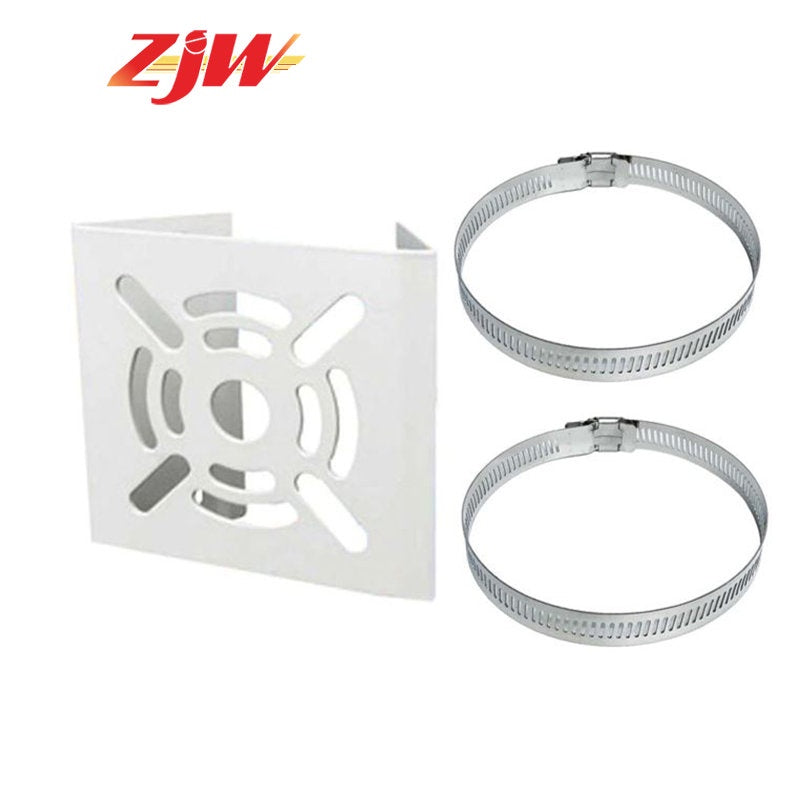 ZJW Street Light Pole Mount Holder Universal  Holding Monitoring Bracket  Back Stand Iron Hoop Plate