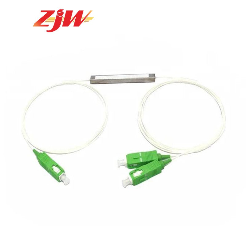 ZJW 1x2 1x4 1x8 1x16 PLC Splitter SC / APC SM 0.9mm g657a1 PVC 1m FTTH Optical Fiber Beam Splitter