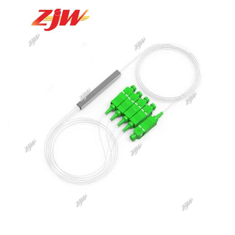 ZJW 1x2 1x4 1x8 1x16 PLC Splitter SC / APC SM 0.9mm g657a1 PVC 1m FTTH Optical Fiber Beam Splitter