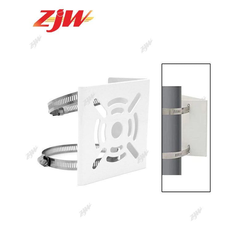 ZJW Street Light Pole Mount Holder Universal  Holding Monitoring Bracket  Back Stand Iron Hoop Plate
