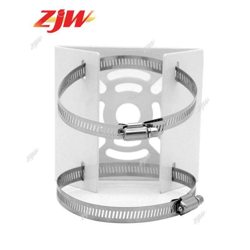 ZJW Street Light Pole Mount Holder Universal  Holding Monitoring Bracket  Back Stand Iron Hoop Plate