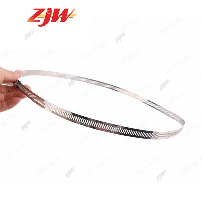 ZJW Ø100/Ø200/Ø300/Ø400mm Stainless Steel Telephone Pole Clamp CCTV Bracket Tube Clamp Hose Clamp