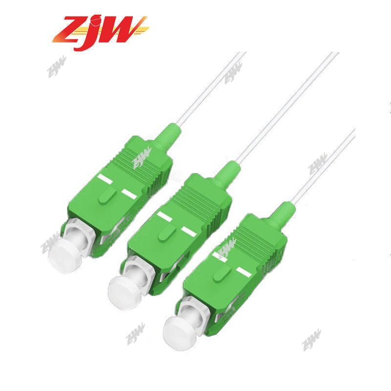 ZJW 1x2 1x4 1x8 1x16 PLC Splitter SC / APC SM 0.9mm g657a1 PVC 1m FTTH Optical Fiber Beam Splitter
