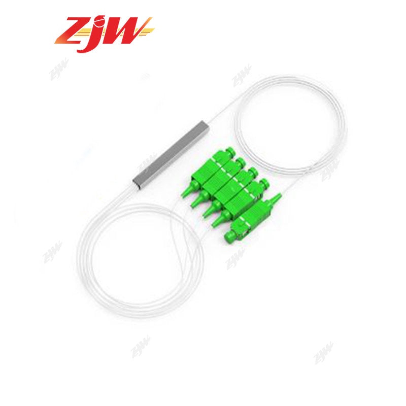 ZJW 1x2 1x4 1x8 1x16 PLC Splitter SC / APC SM 0.9mm g657a1 PVC 1m FTTH Optical Fiber Beam Splitter