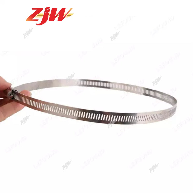 ZJW Ø100/Ø200/Ø300/Ø400mm Stainless Steel Telephone Pole Clamp CCTV Bracket Tube Clamp Hose Clamp