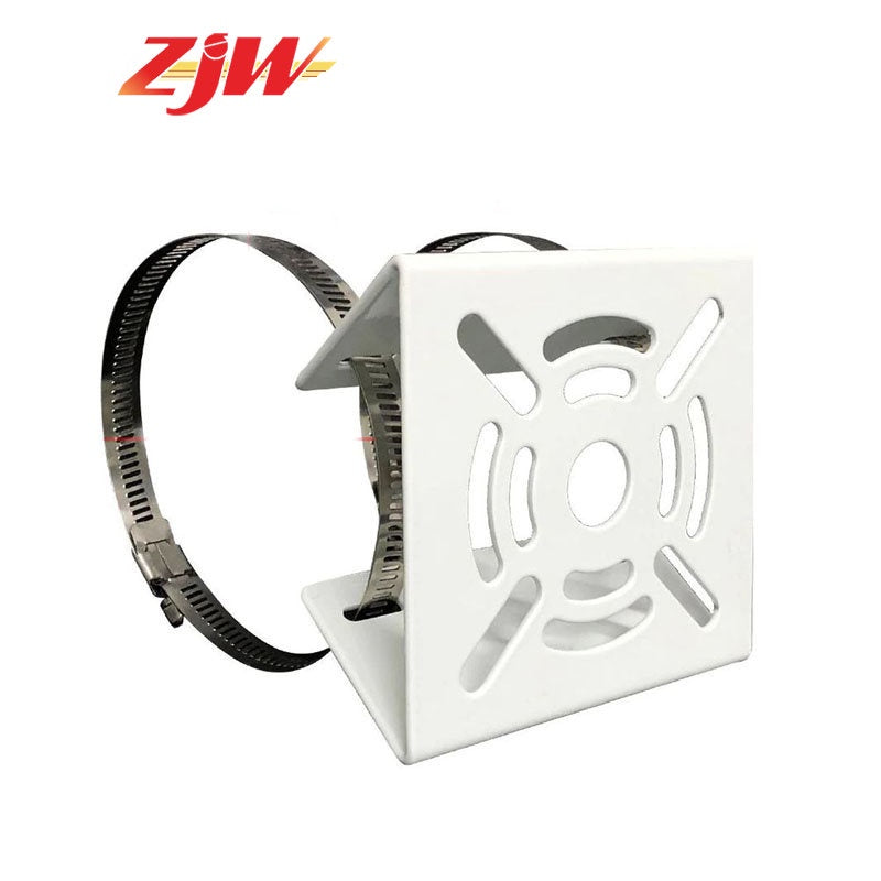 ZJW Street Light Pole Mount Holder Universal  Holding Monitoring Bracket  Back Stand Iron Hoop Plate