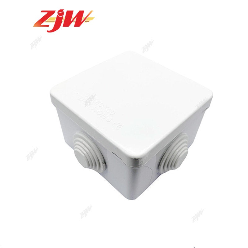 ZJW IP65 Waterproof CCTV Junction Box Enclosure  80x80x50mm  4 Holes Box Outdoor Box