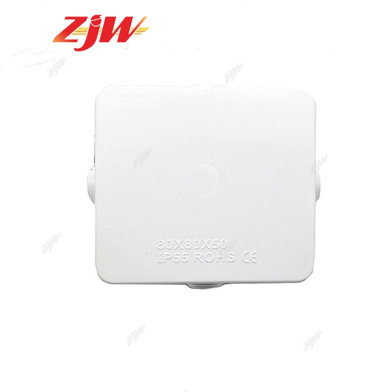 ZJW IP65 Waterproof CCTV Junction Box Enclosure  80x80x50mm  4 Holes Box Outdoor Box