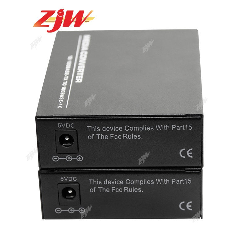 ZJW SC Fiber Transceiver Media Converter Optical Fiber Single Fiber Converter 25km 10/100M M20(P)