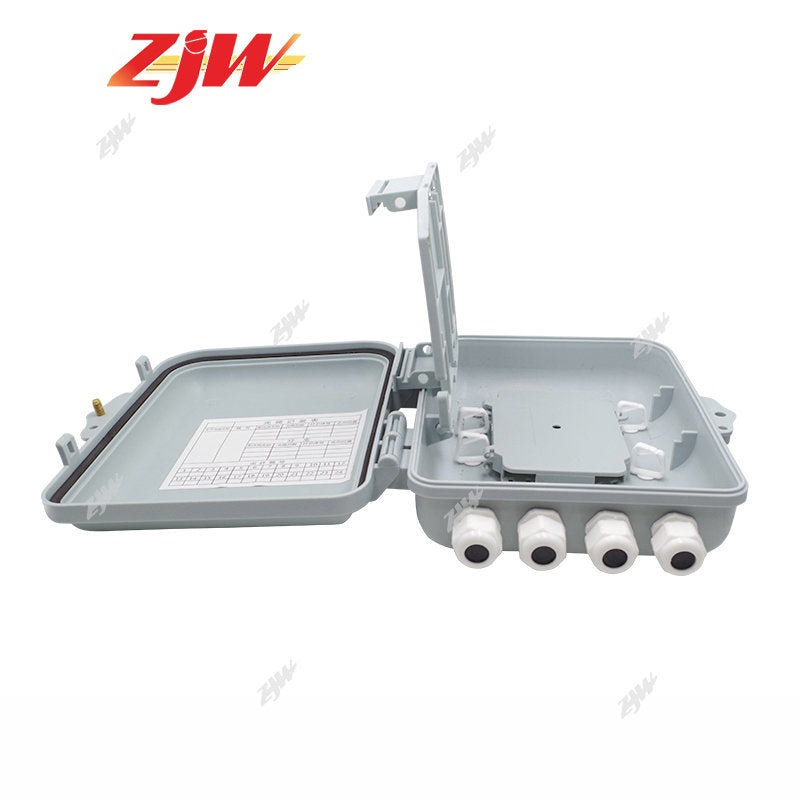 ZJW 1:8 Nap Box Fiber Optic PLC Splitter Box / 12 core FTTH adapter Distribution Box