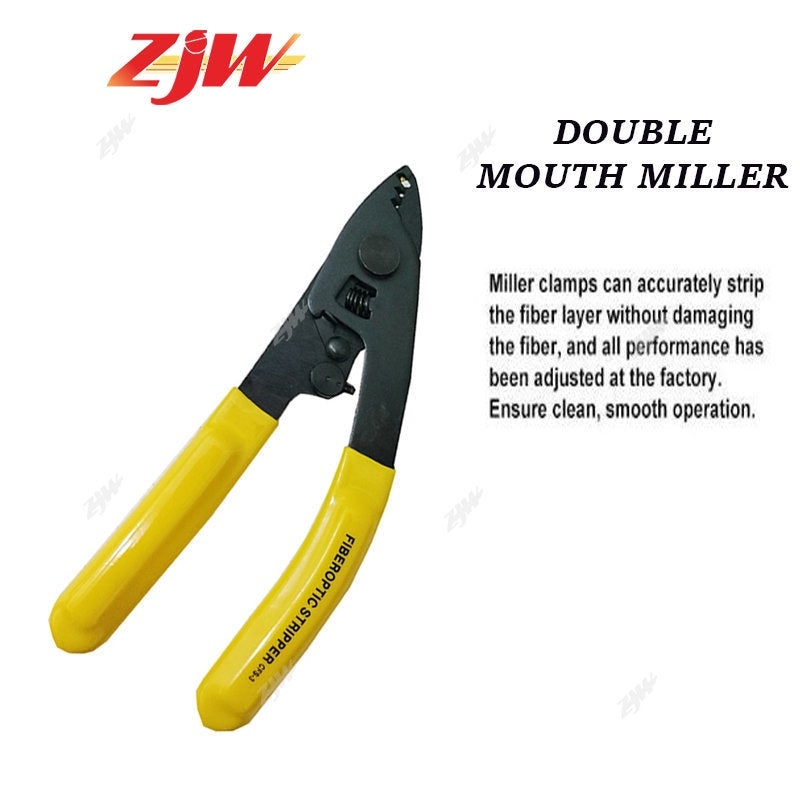 ZJW NEW  FTTH fiber optic tool kit FC-6S Fiber Cleaver Optical Power Meter 5km Laser Fiber Stripper