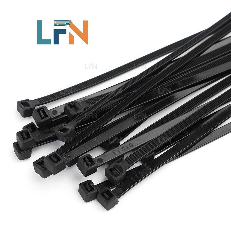 100PCS Self Locking Nylon Cable Tie Reusable Adjustable Flexible Nylon Cable Zip Tie (4X350mm)