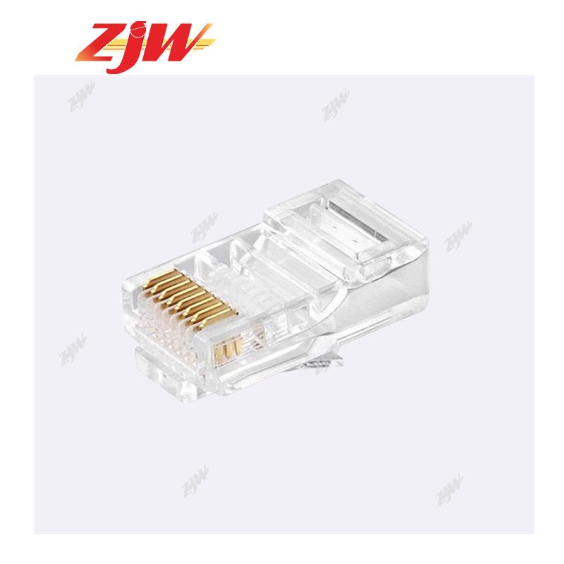 ZJW 100Pcs CAT5/CAT6 FTP RJ45 Pass Through RJ45 Connector Unshielded Cat5 Cat5e Cat6 Connector