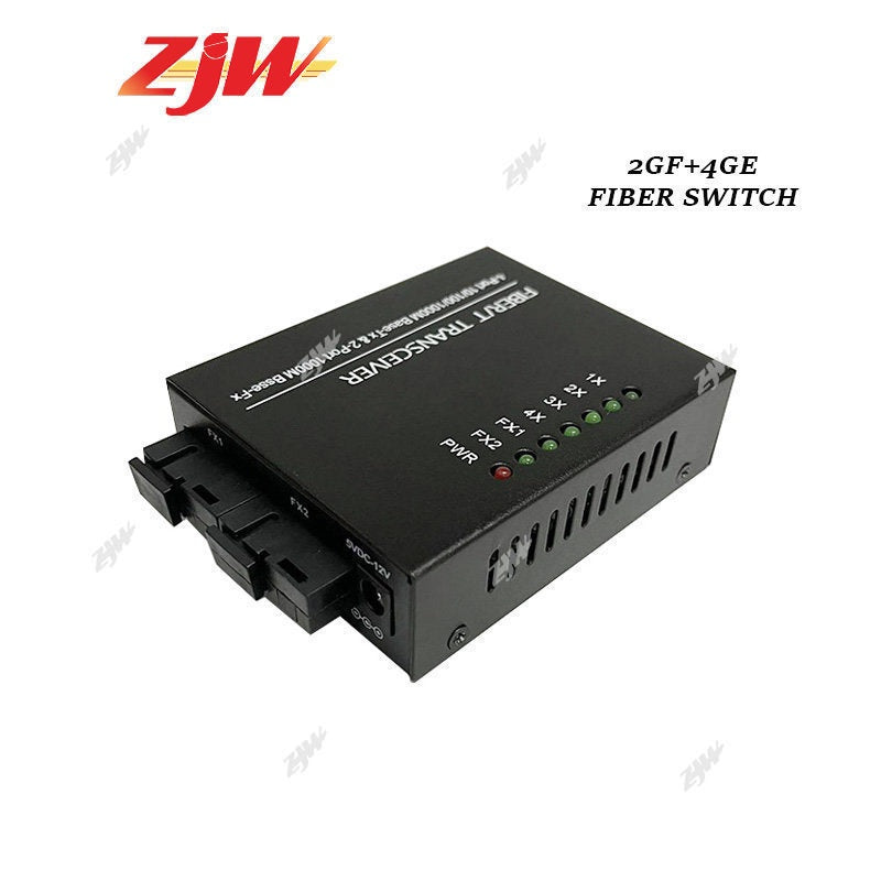 ZJW 2 / 4 SC Port, 2 /4 RJ45 Port Gigabit Fiber Media Converter Gigabit Fiber Switch Medacon