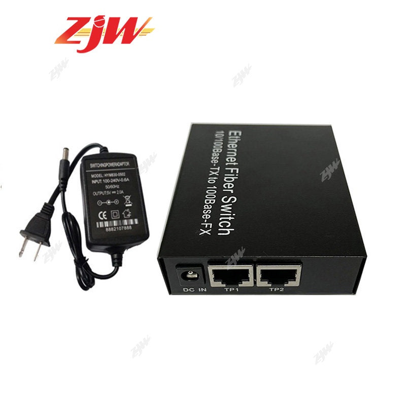 ZJW 10/100M Media Converter 2 SC Port 2 / 4 RJ45 Port Transceiver Fiber Switch 2MF+2ME 2MF+4MF(1PC)