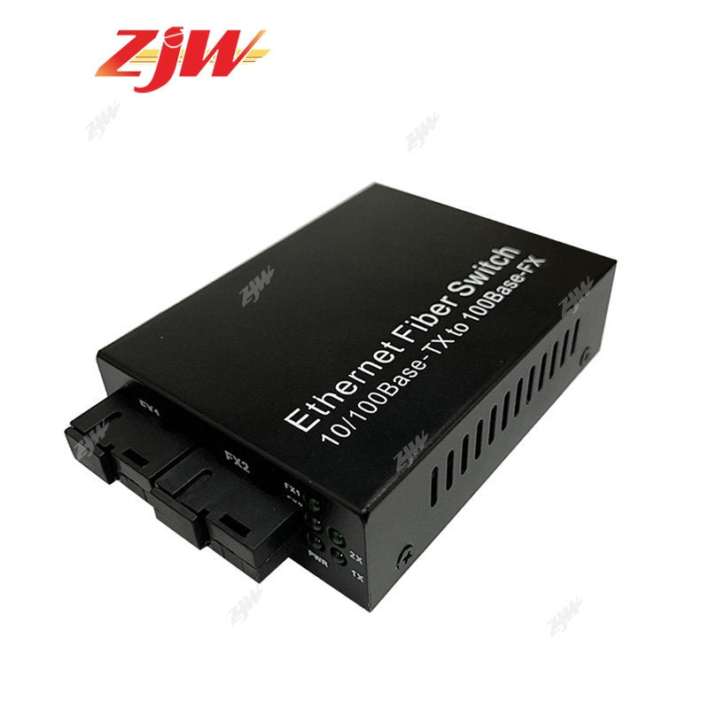 ZJW 10/100M Media Converter 2 SC Port 2 / 4 RJ45 Port Transceiver Fiber Switch 2MF+2ME 2MF+4MF(1PC)