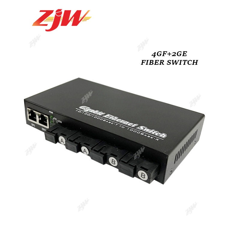 ZJW 2 / 4 SC Port, 2 /4 RJ45 Port Gigabit Fiber Media Converter Gigabit Fiber Switch Medacon