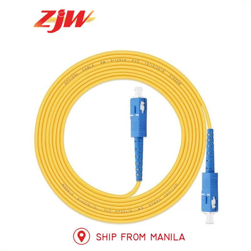 ZJW 3M/5M/10M SC/UPC-SC/UPC Simplex 9/125 Single Mode SM Fiber Optic Cable Patch Cord Fiber Jumper