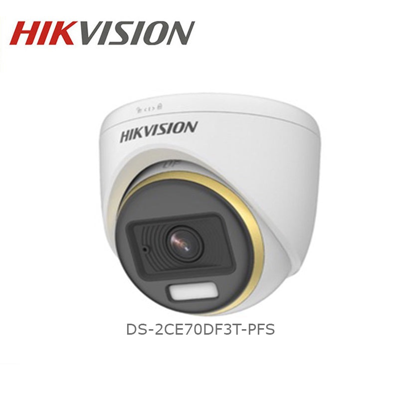 Colorvu/Built in Mic HIK- DS-2CE70DF3T-PFS 1080P/2.8mm Dome-White Light Distance 20meters