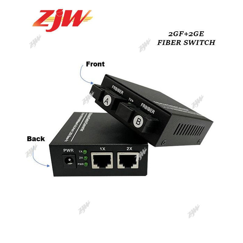 ZJW 2 / 4 SC Port, 2 /4 RJ45 Port Gigabit Fiber Media Converter Gigabit Fiber Switch Medacon