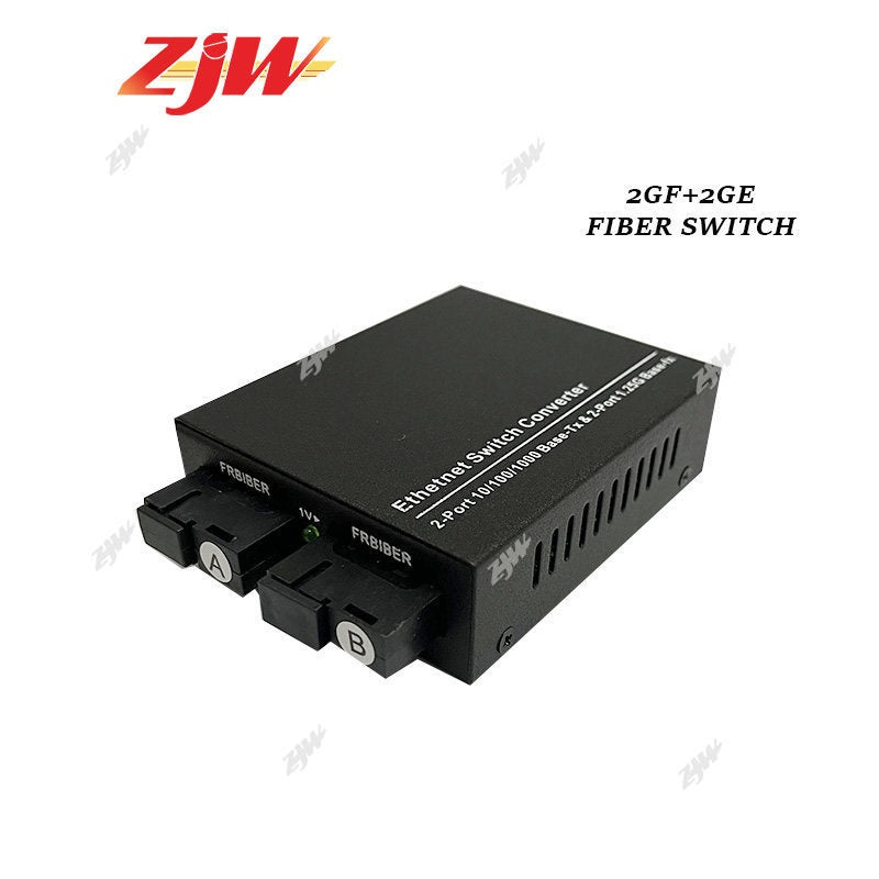 ZJW 2 / 4 SC Port, 2 /4 RJ45 Port Gigabit Fiber Media Converter Gigabit Fiber Switch Medacon