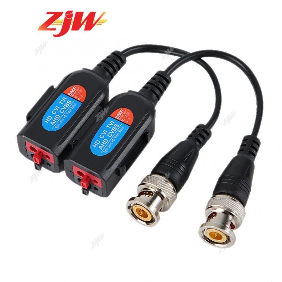 ZJW 8mp TVI/CVI/AHD/CVBS Camera CCTV BNC CAT5 Video Balun Passive Transceiver Adapter Connector
