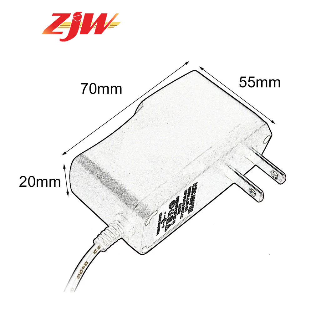 ZJW 12V 1A Power Adapter AC100-240V 12W Power Supply for CCTV Camera DVR LED light