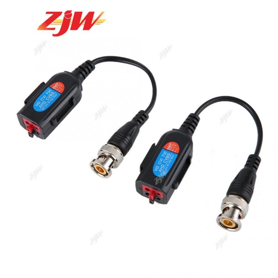 ZJW 8mp TVI/CVI/AHD/CVBS Camera CCTV BNC CAT5 Video Balun Passive Transceiver Adapter Connector