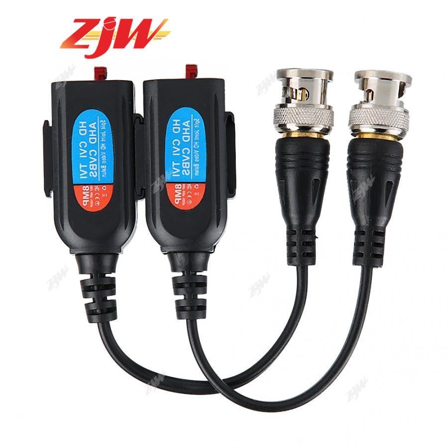 ZJW 8mp TVI/CVI/AHD/CVBS Camera CCTV BNC CAT5 Video Balun Passive Transceiver Adapter Connector
