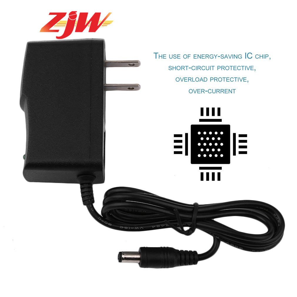 ZJW 12V 1A Power Adapter AC100-240V 12W Power Supply for CCTV Camera DVR LED light