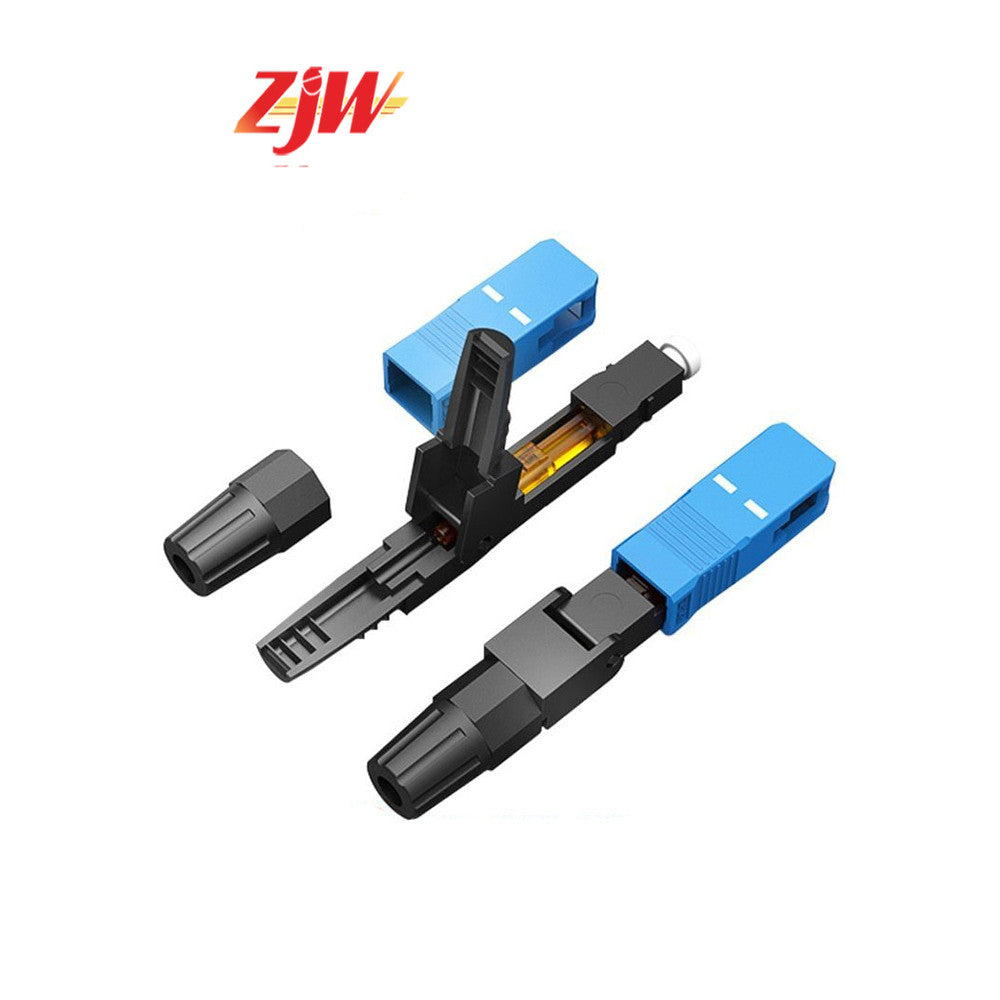 ZJW 1 Box (100PCS) SC-UPC Connector Fast Connector Embedded Fiber Optic Square connector Closed Tail