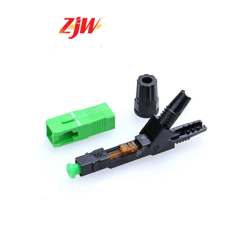 ZJW 1 Box (100PCS) SC-UPC Connector Fast Connector Embedded Fiber Optic Square connector Closed Tail